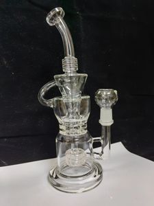 Tiktok 2024 hot Hitman hookahs Middle east Glass bubbler toro bong with smokey accent Glass Vapor Rigs Oil rig Glass Recycler water pipes with 18.8mm joint