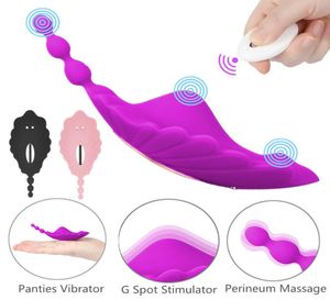 Panties Vibratores Vibradores Vibratores PERINEUS Massageador 10 Vibração Controle remoto sem fio G Vibradores de ponto Toys sexuais para mulher C195812199 Melhor qualidade