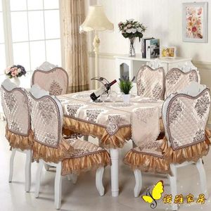 Tkanina stołowa luksusowe trzy style grube prostokątne okładki krzesła żakard