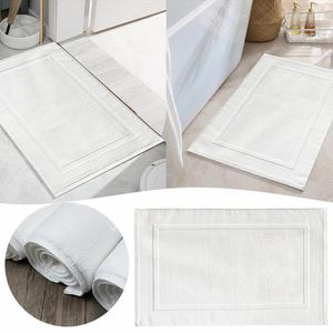 Asciugamano da pavimento bianco 32 fili di cotone jacquard addensato SPA Asciugamani di carta per battere i piedi del bagno Selezionare una dimensione