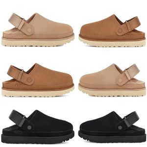 Goldenstar Clog Designer Sandálias Tamancos Golden Star Beach Chinelos Mostarda Semente Areia Castanha Preto Cross Slides Homens Mulheres Verão Ao Ar Livre Flip Flops Fivela Scuffs