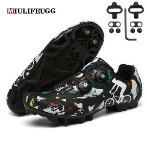 Boots Miulife Mtb Cycling Shoes Мужчины спортивные дорожные кроссовки Selflocking Road Clits Clits Racing Women Bicycle Shoe Flat Cleat Mountain Spd