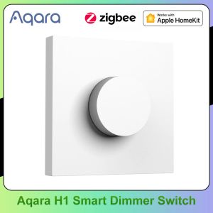 Steuern Sie Aqara H1 Smart Dimmer, kabelloser Drehschalter, Zigbee3.0-Fernbedienung für Smart Home, Glühbirne, Lichtvorhang, Arbeit mit APP Homekit