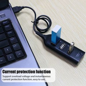 Ny stil bärbar USB Hub 2.0 Hi-Speed ​​4 Port Mini USB Splitter Hub Telefondata Laddningsadapter för PC-datortillbehör