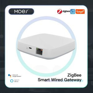 Controle MOES Tuya ZigBee/BLE Smart Gateway Hub Smart Home Bridge Smart Life APP Controlador remoto sem fio funciona com Alexa Google Home