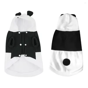 Vestuário para cães Panda Roupas para animais de estimação Preto Blusa Branca Outono Inverno Transformação Roupa em forma de traje