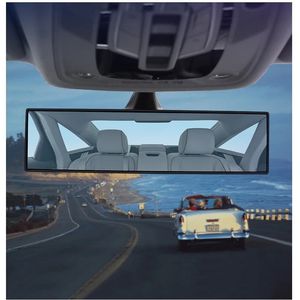 Espelho retrovisor convexo universal antirreflexo, ângulo amplo, interior do carro, assento de bebê, criança, relógio azul, viseira de sol, óculos de segurança