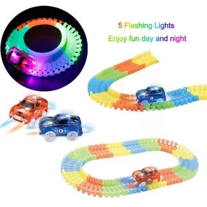 Magic Electric Car, 5 LED Lamp, peças de brinquedos, pista de corrida de trilho de carro, brinquedos educacionais para crianças para meninos carros de brinquedo, presentes de aniversário