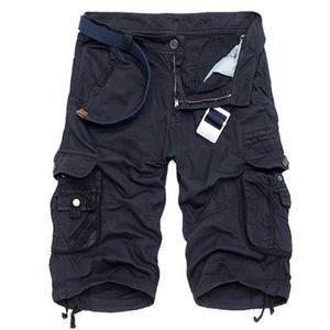 Men's Shorts Mens Shorts 2017 Summer Cotton Cargo Shorts Mens Fashion LTI Pocket Solid Color Waist Shorts Mens Loose Outdoor Mid range Cargo Shorts No BeltC240402