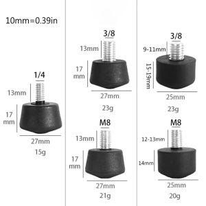 2024 Nuovi accessori universali per foot panoramica in gomma anti-slip per monopode per treppiede da 3/8 pollici 1/4 pollici m8