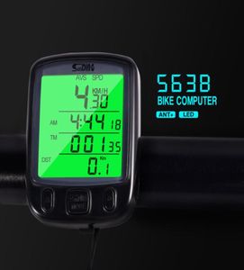 Sunding SD 563B Display LCD impermeabile Bicicletta da bicicletta Contachilometri contachilometri con retroilluminazione verde 8140389