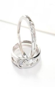 Paar Ringe S925 Sterling Silber Schmuck Ein Pfeil Tragen Herz Liebhaber Ring Aushöhlen Bohrer Öffnung Koreanische Version Simple3508991