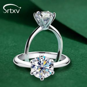 5ct Six Prong Ring VVS1 Lab Diamond Solitaire Band for Womendagement Anniversary Prome Birthday Jewelry 240402