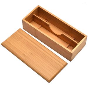 Kitchen Storage Cutlery Box Organizing Spoon Holder Camping Eating Utensils Silverware Organizer Wooden