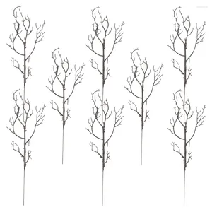 装飾的な花プラスチックブランチフラワーアレンジメント植物の茎のための人工DIYツリー乾燥枝角ハロウィーンの装飾