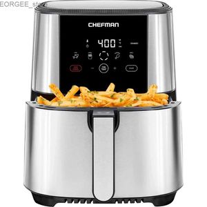 Air Fryers Dotknij Air Fryer Large 5 Quart Rozmiar One Touch Digital Control Preset French Fries Frytki Kurczak Ryby Ryby Automatyczne zamknięcie Y240402