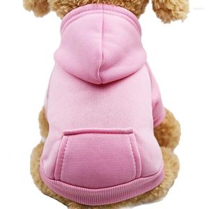 Hundkläder klädhuvtröja tröja husdjur med hatt höst fast färg vinter jumper butik produkt