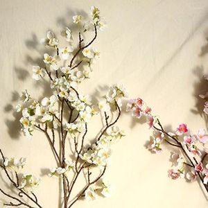 Decorative Flowers 97cm Artificial Cherry Blossom Branches Ins Style Fake Flower Tabletop Arrangement Wedding Party Home Room Decoration