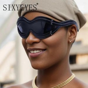 Okulary przeciwsłoneczne duże opakowanie wokół kobiet 2024 moda