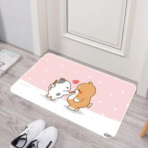 Mattor Tonton Vänner Söt ingångsdörrmatta Kök Absorberande matta Badrum Golvmattor Hallbanan Balkong Rugs Bath Kawaii Foot Doormat