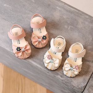 Baby Sandals Summer Girls First Walkers Toddler Beach Shoes Infant 12 Years Princess Breathable SXJ049 240329