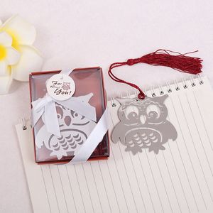 Creative Metal Owl Bookmark Wedding Accompanying Ceremony Student School Supplies Tassel Small Bookmark Wholesale