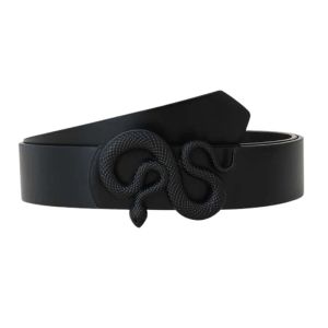 M2EA Classical Women Belts with for Creative Snake Buckle Thin Adjustable Waist Belt All-match Dresses Skirt Coat Waistband
