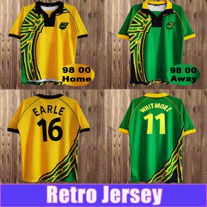 1998 2000 Jamaika Mens Retro Futbol Formaları Gardner Whitmore Earle Dody Sinclair0 Ev Sarı Uzak Futbol Gömlekleri Kısa Kollu