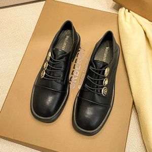 Oxfords 2022 Sneakers Patchwork Skórzanie Oxford Buty Kobieta zagęszczeniem płaski przycisk Medal guziki Elastyczne wiązane mokasyny femme Stiching Creepers