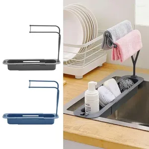 Kitchen Storage Expandable Rag Holder With Large Capacity Dish Sink Stand Space Saving Drainer Waterproof For Home