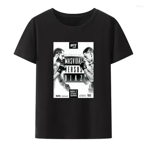 T-shirt da uomo Fighting Casual Nate Diaz Stampa Camicia Wrestler Vincitore Cool Tops Y2k Vestiti Estate Umorismo Street Fashion Camisetas