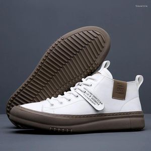 Sapatos casuais de alta qualidade dos homens tênis moda masculina branco tenis tornozelo botas skate respirável