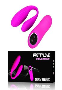 Nuovo vibratore con telecomando wireless in silicone Pretty Love Recharge a 30 velocità Progettiamo Vibe 4 vibratori giocattolo del sesso per adulti per le donne9851150