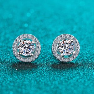 Brincos moissanite parafuso prisioneiro s925 prata esterlina para estudante feminino moissanite diamante brinco simples e personalidade versátil presente jóias