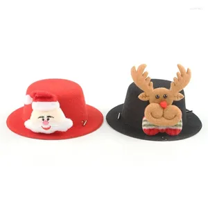 Dog Apparel 587C Cat Top Hat Costume Adjustable Reindeer Theme Funny Christmas Headwear