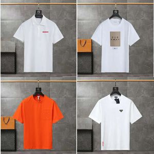 夏のメンズデザイナーカジュアルマンレット付きレタープリント半袖トップセルメンTシャツサイズs-xxxxl