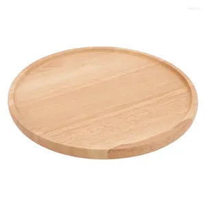 Tea Trays Wooden Pizza Tray Round Board Ergonomic Handle Elegant And Beautiful Slippy Surface For Coffee Bars Desserts