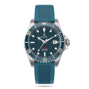 Boderry Mens Automatic Watches Military Watch Mechanical Wristwatch Diver 100m vattentät safir C3 Luminous Sport 240327