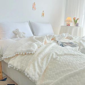Cobertores inverno outonoespessado colcha quente na cama lance cobertor fofo respirável cama de pelúcia nap colcha decoração de casa