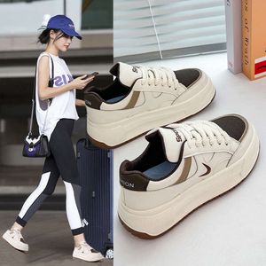 2024 New Spring Autumn Season Little White for Women Thick Sole Sports and Casual Board Versatile Dad Shoes