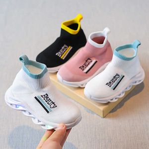 Size 21-30 Baby Luminous Sock Shoes Kids Glowing LED Shoes With Lights Children Knitting Light Sneakers For Boys Girls 1-6 y G1025