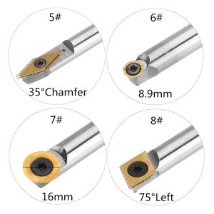 Ahşap Turning Aracı Torna Kesici Kesme Set Titanyum Kaplamalı Ahşap Karbür Ekleme Kesici Kenarlık Ahşap Aracı