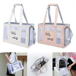 Cat Carriers Transpack Backpack Small Dog Torba oddychająca przewoźnik siatki z zamkiem błyskawicznym do produktów z zwierzaka podróżnego na świeżym powietrzu