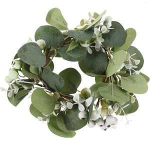 Decorative Flowers Harvest Festival Ring Nordic Simulated Eucalyptus Leaf Berry Silk Flower