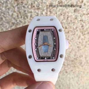 Schweizer Luxusuhren Richadmills Mechanische Uhr Chronograph Armbanduhr 0701 Vollautomatische mechanische Keramikband Lady Designer Wasserdichte Armbanduhren Fu