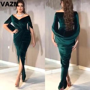 Casual Dresses VAZN 2024 Chinese Style Sexy Club High-end Suede Dress Solid Full Sleeve Women High Waist Thin Maxi