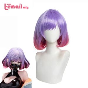 Wigs Lemail wig Synthetic Hair Anime Astrum Design Luna Cosplay Wig Luna Wig Pink Mixed Color Short Wig Heat Resistant Wigs