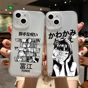 Custodie per cellulari Junji Ito Collezione Tees Horror Cover per iPhone 11 12 13 14 15 Pro Max X XR XS 7 8 Plus Custodia morbida in silicone TPU 2442