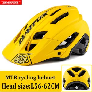 Caschi BAT BAT FOX MTB Helmet per bici per uomini Donne Casco per biciclette integrato con il Celmetto Kask Cycling di Visor Yellow Mountain Road 2022