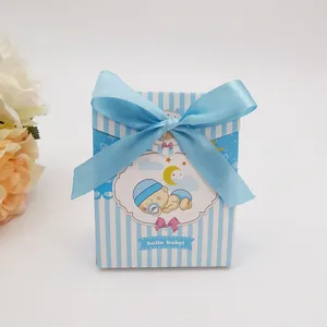 Confezione regalo 12/24/48pc Baby Shower Souvenir Boy Girl Candy Chocolate Box Confezione di compleanno Boite Macaron